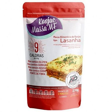 Massa Konjac Tipo Lasanha - 270g - Konjac Massa MF