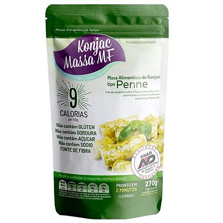 Massa Konjac Tipo Penne - 270g - Konjac Massa MF