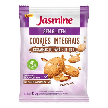 Cookies Integrais Castanhas do Pará e de Caju - 150g - Jasmine