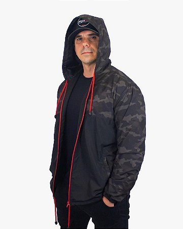 JAQUETA FORZA CORTA VENTO BLACK/CAMUFLADO