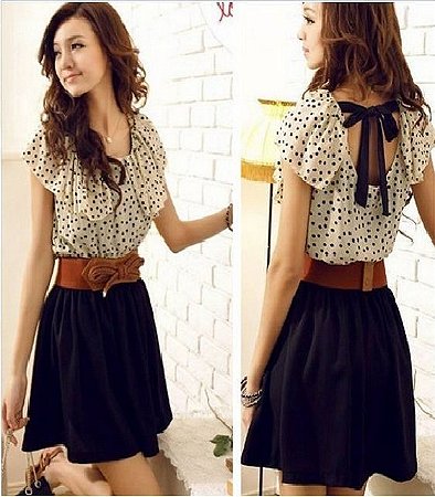 Vestido Chiffon com Cinto