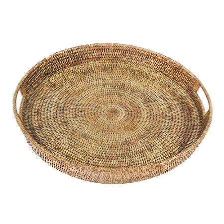 Bandeja de rattan redonda 48 cm