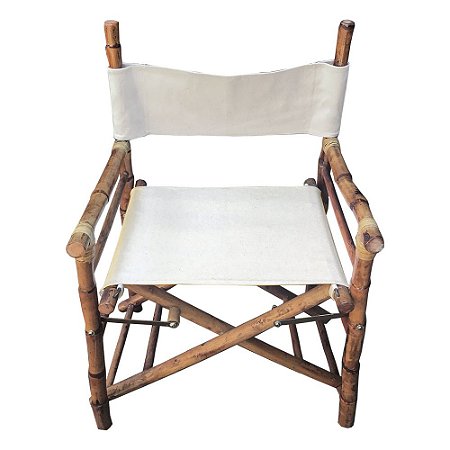 Cadeira diretor de bambu natural