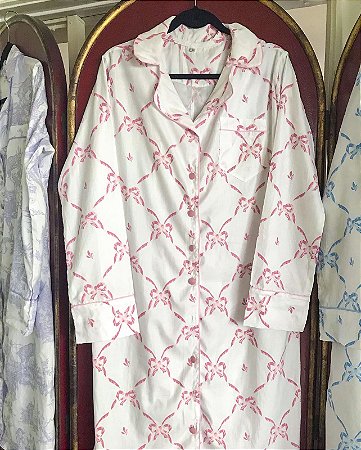 Camisola manga longa laços rosa - tamanho único