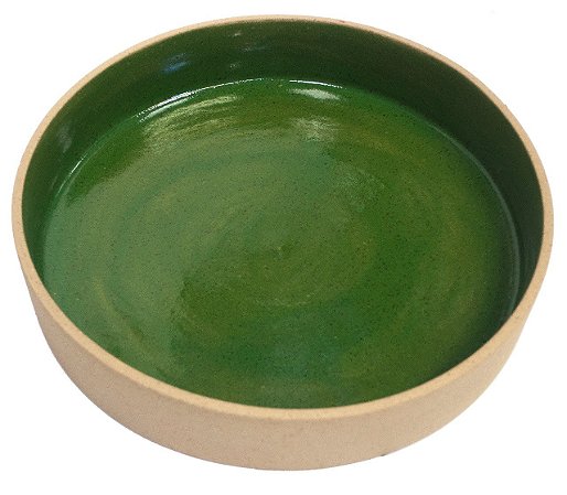 Forma redonda em cerâmica com verde