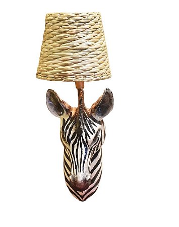 Arandela zebra G com cúpula de taboa
