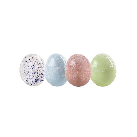 Quarteto ovos de Páscoa de cerâmica