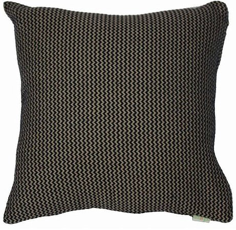 Capa de Almofada Chevron Preto ecossustentável 45x45 cm