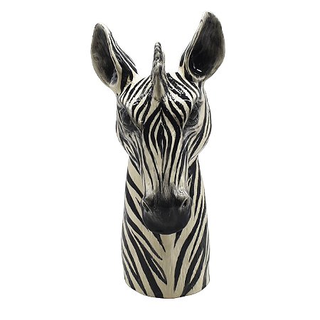 Vaso de cerâmica cabeça de zebra G