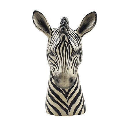 Vaso de cerâmica cabeça de zebra M