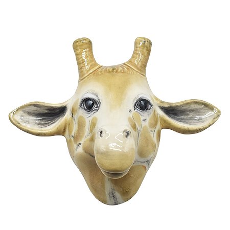 Vaso de cerâmica de parede cabeça de girafa P
