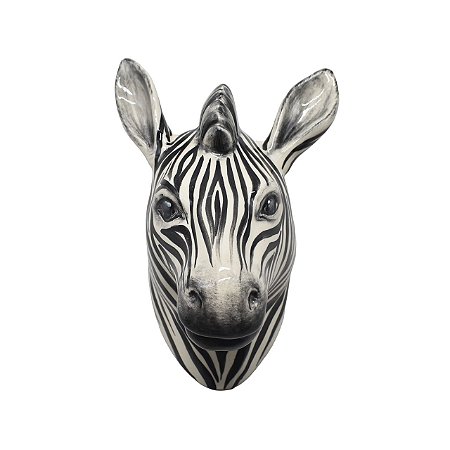 Vaso de cerâmica de parede cabeça de zebra P