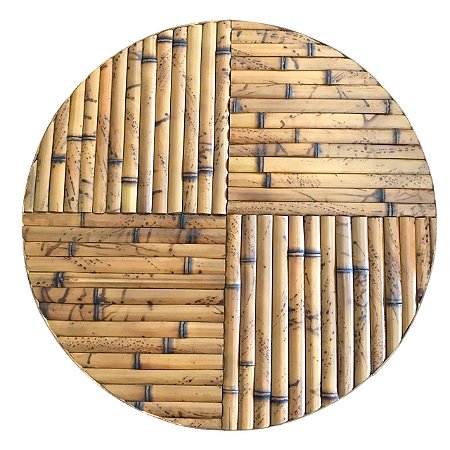 Bandeja redonda de bambu giratória (59cm)