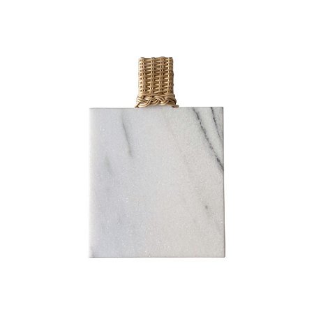 Placa mármore com cabo de junco (32 x 22 cm)