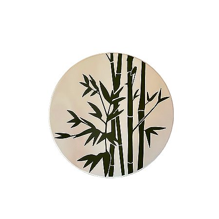 Bandeja redonda giratória bambu verde (50 cm)
