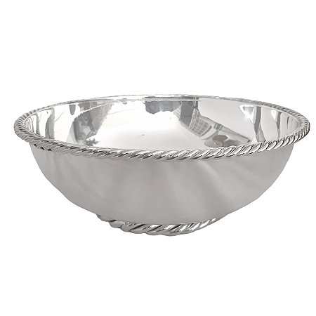 Bowl em prata com tranças (23 cm)