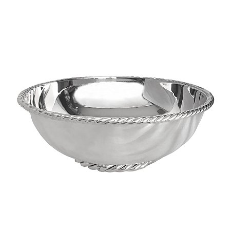 Bowl em prata com tranças (16 cm)