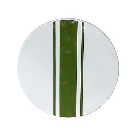 Bandeja redonda giratória listras verde (50 cm)