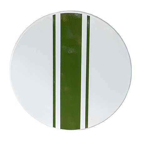 Bandeja redonda giratória listras verde (60 cm)