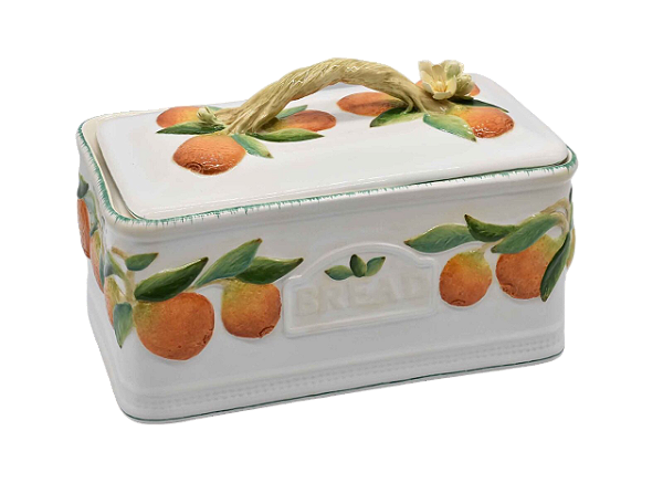 Porta pão laranjinhas em cerâmica Zanatta Casa