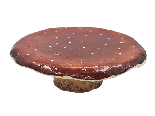 Pré-venda Prato de bolo cogumelo vermelho com pé M Zanatta Casa