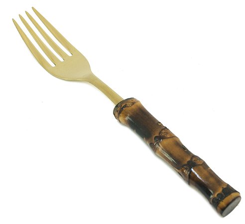 Garfo de jantar Bambu escuro dourado