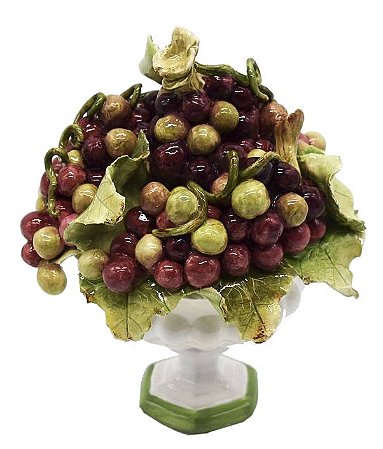 Mini fruteira de cerâmica uvas Zanatta Casa
