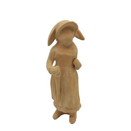 Coelha com Guarda Chuva Terracota Zanatta Casa