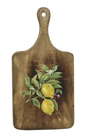 Tábua madeira pintura limão siciliano