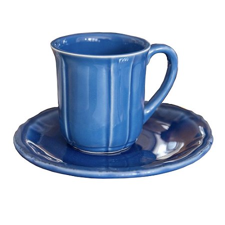 Xícara de chá cereja azul reativo Zanatta Casa