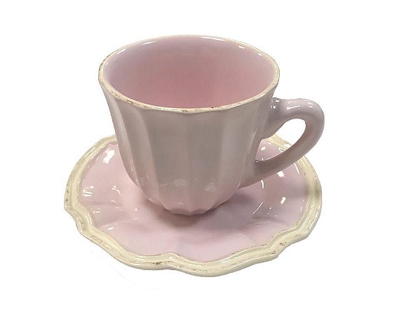 Xícara de chá casual rosa claro Zanatta Casa