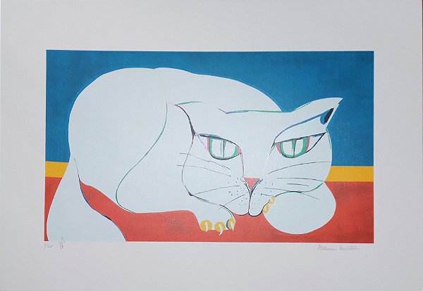 Gravura Gato Branco II
