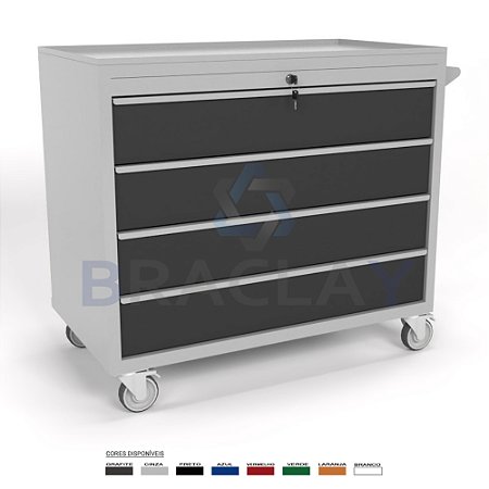 Carrinho para Ferramentas 4 Gavetas 1000X860X550MM BM-0610 ERGOFLEX  BRACLAY