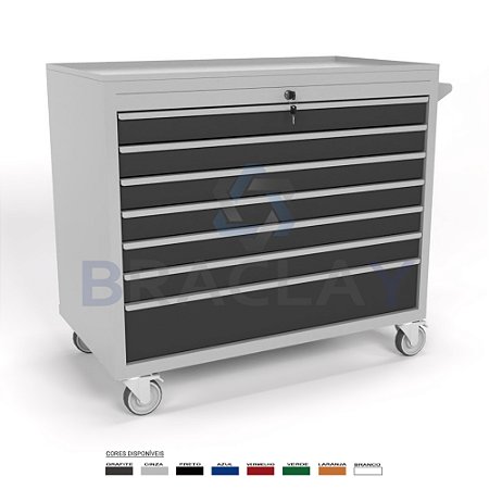 Carrinho para Ferramentas 7 Gavetas 1000X860X550MM BM-0810 ERGOFLEX  BRACLAY