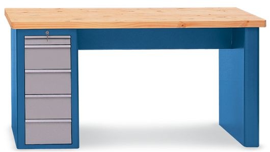 Bancada de Trabalho de 690x1800mm com 1 Gaveta - Azul