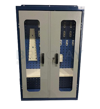 Armário industrial de parede para ferramentas c/ 01 prateleira c/ painel perfurado BRA-10203 BRACLAY
