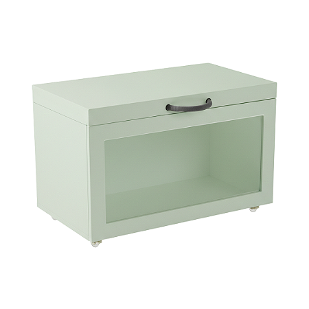 Baú Com Acrílico e Rodízio em Laca