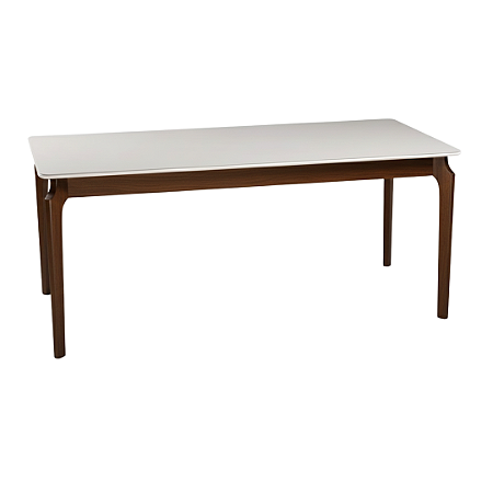 MESA DE JANTAR OFF WHITE COM VIDRO - COLORADO