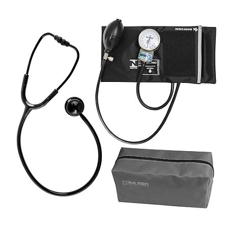 Estetoscópio Duplo Black ES1230 Bic + Aparelho de Pressão Preto PAMED -  Cirúrgica Joinville | Produtos Médicos e Hospitalares
