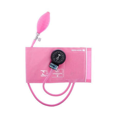 Aparelho de Pressão Adulto Nylon Velcro Rosa AP0331 BIC