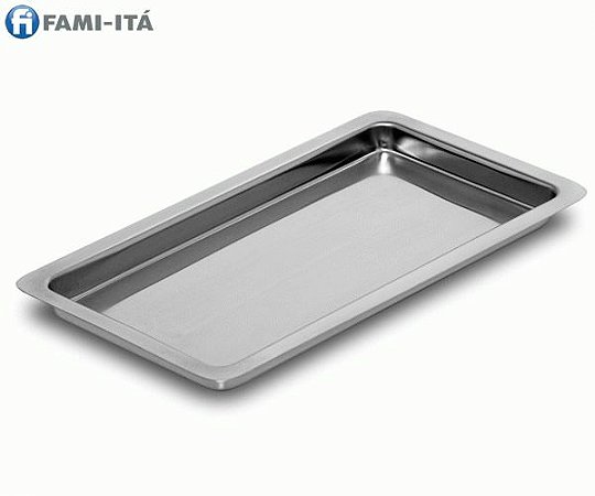 Bandeja Retangular Lisa Inox Econox 22x09x1,5cm Fami