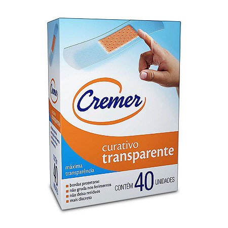 Curativo Adesivo Transparente C/ 40 Un. Cremer