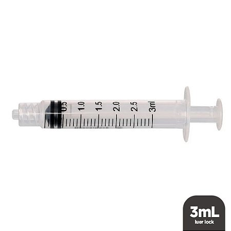 Seringa 3mL Luer Lock Sem Agulha Unidade Descarpack