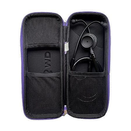 Kit Estojo MD Roxo + Estetoscópio Pro-Lite Black Edition Spirit