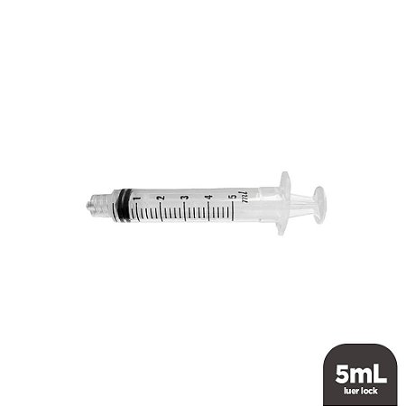 Seringa 5mL Luer Lock Sem Agulha Unidade Medix