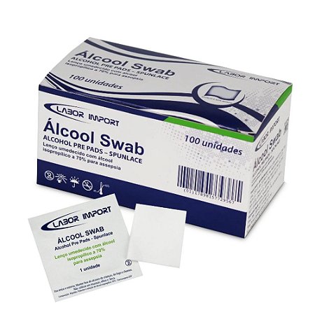 Álcool Swab C/ 100 Un Labor Import