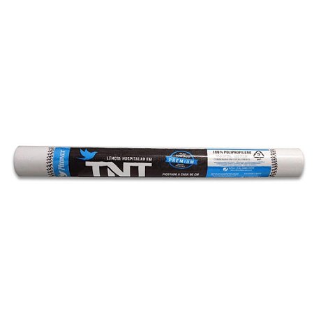 Lençol Hospitalar TNT Rolo 70cm x 50m BRANCO PLUMAX