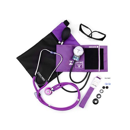 Kit Acadêmico Roxo c/5 itens PAMED