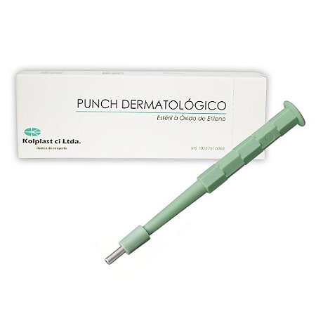 Punch Dermatológico 3mm Estéril Caixa C/ 5 Un. Kolplast