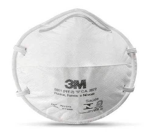 Máscara de Proteção Respiratória PFF-2 S -UNIDADE - 8801 3M